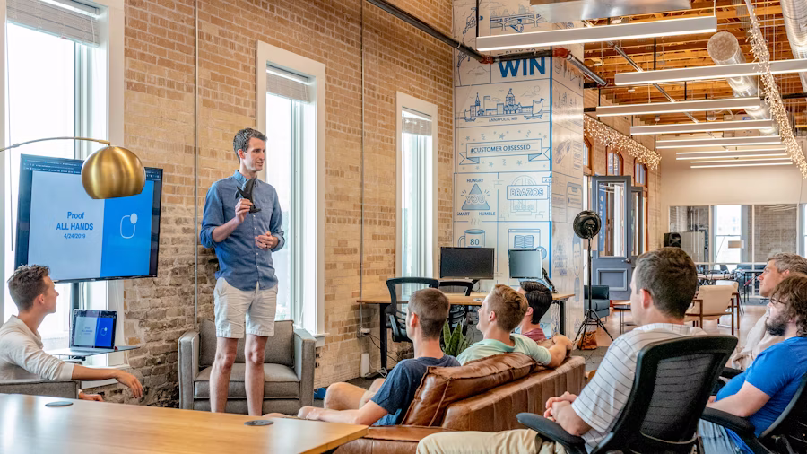 Team working at agency